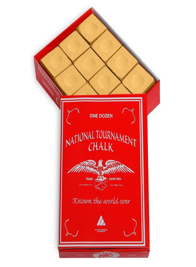 Silver Cup National Tournament Pool cue Billiard Premium Chalk - ONE Dozen (Tan) - Image 1