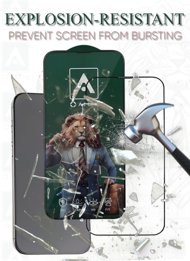 ACLIX Antistatic ESD Dustproof Premium Quality High Definition Tempered Glass Screen Protector Designed For  iPhone 14 Pro Max - Image 4