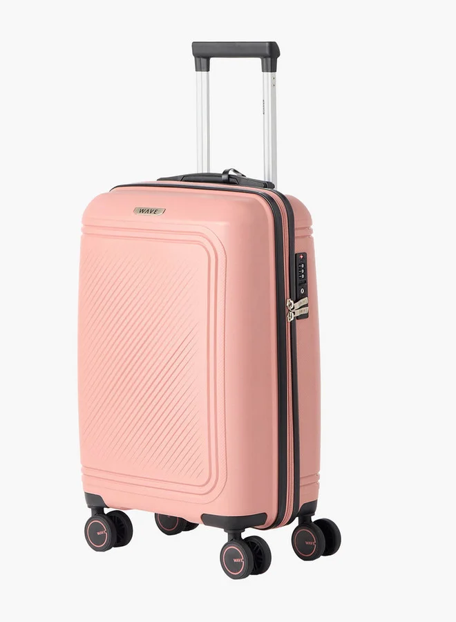 وايف Women Textured 3-Piece Hardcase Trolley Bag with Retractable Handle Set Set-3 - 20-24-28