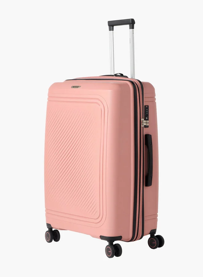 وايف Women Textured 3-Piece Hardcase Trolley Bag with Retractable Handle Set Set-3 - 20-24-28