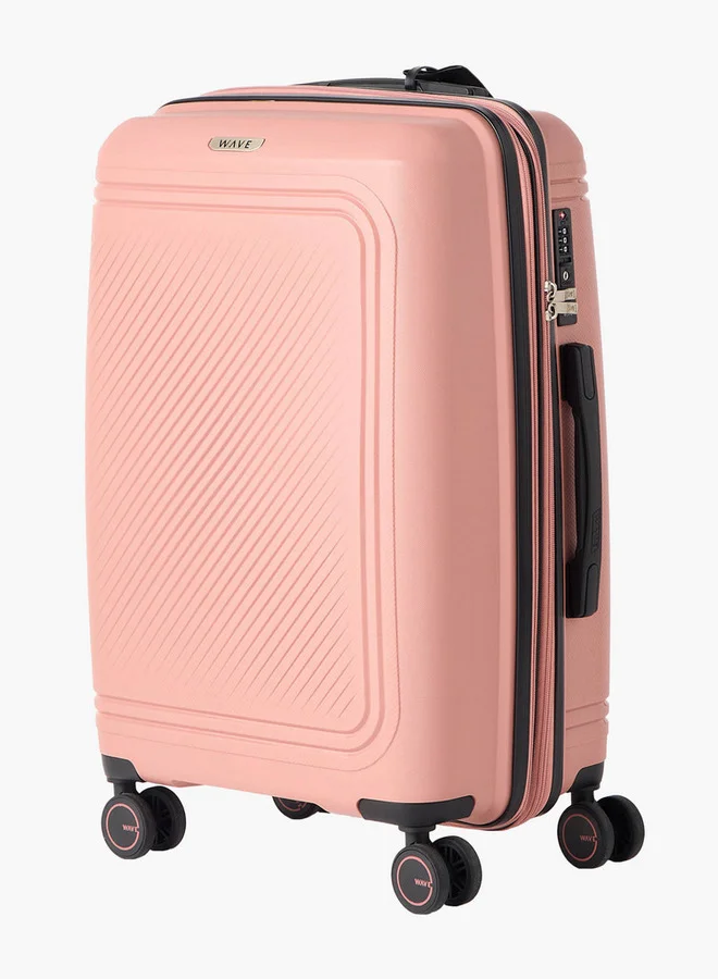 وايف Women Textured 3-Piece Hardcase Trolley Bag with Retractable Handle Set Set-3 - 20-24-28