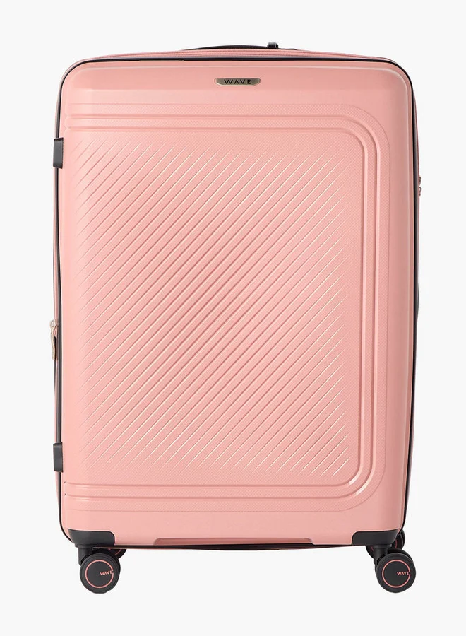 وايف Women Textured 3-Piece Hardcase Trolley Bag with Retractable Handle Set Set-3 - 20-24-28