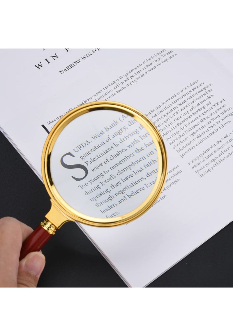 SYOSI Magnifying Glass, 2 Pack 10X and 6X Handheld Magnifier for Hobbies Reading Work Coin Seniors Soldering Exploring Inspection Craft Jewelry, Kids Carry Travel Best Gift - Image 2
