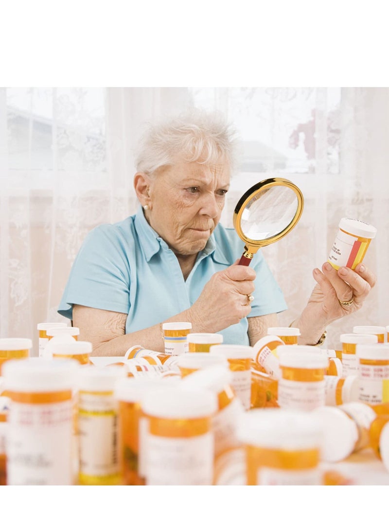 SYOSI Magnifying Glass, 2 Pack 10X and 6X Handheld Magnifier for Hobbies Reading Work Coin Seniors Soldering Exploring Inspection Craft Jewelry, Kids Carry Travel Best Gift - Image 4