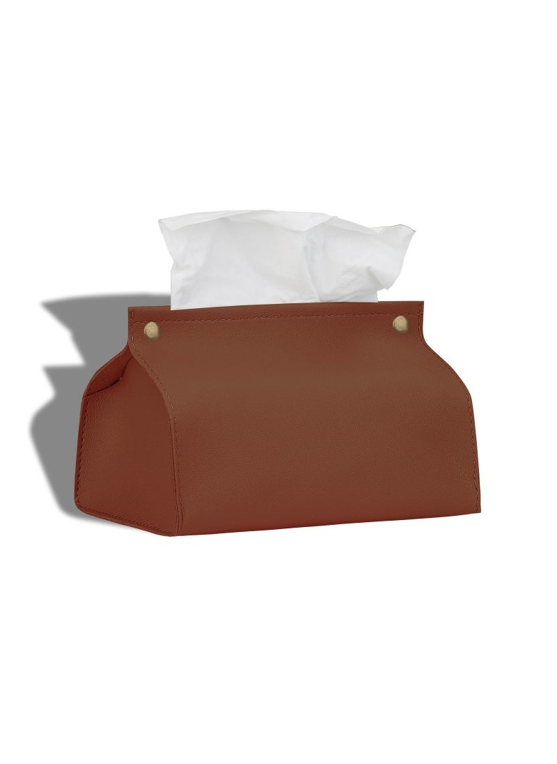 Generic ins Nordic Leather Tissue Box Living Room Storage pu Tissue Bag Car Tissue Cover Spot Wholesale Brown 