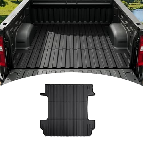 Utiiy 58FT Bed Mat Compatible with 20192025 Chevy Silverado 1500GMC Sierra 1500 Truck Bed Liner Pickup Car Truck Potector for Chevrolet Silverado Accessories1925 SilveradoSierra 1500 58FT - Image 1