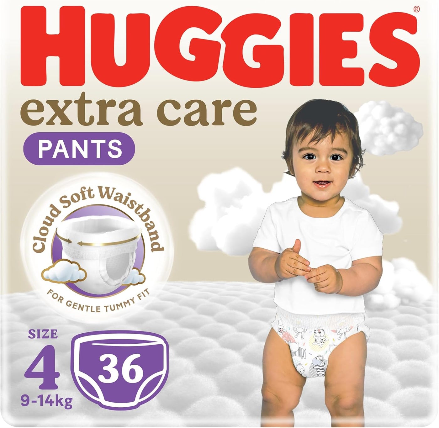 Huggies Extra Care Pants, Size 4, 9-14 kg, 36 Count