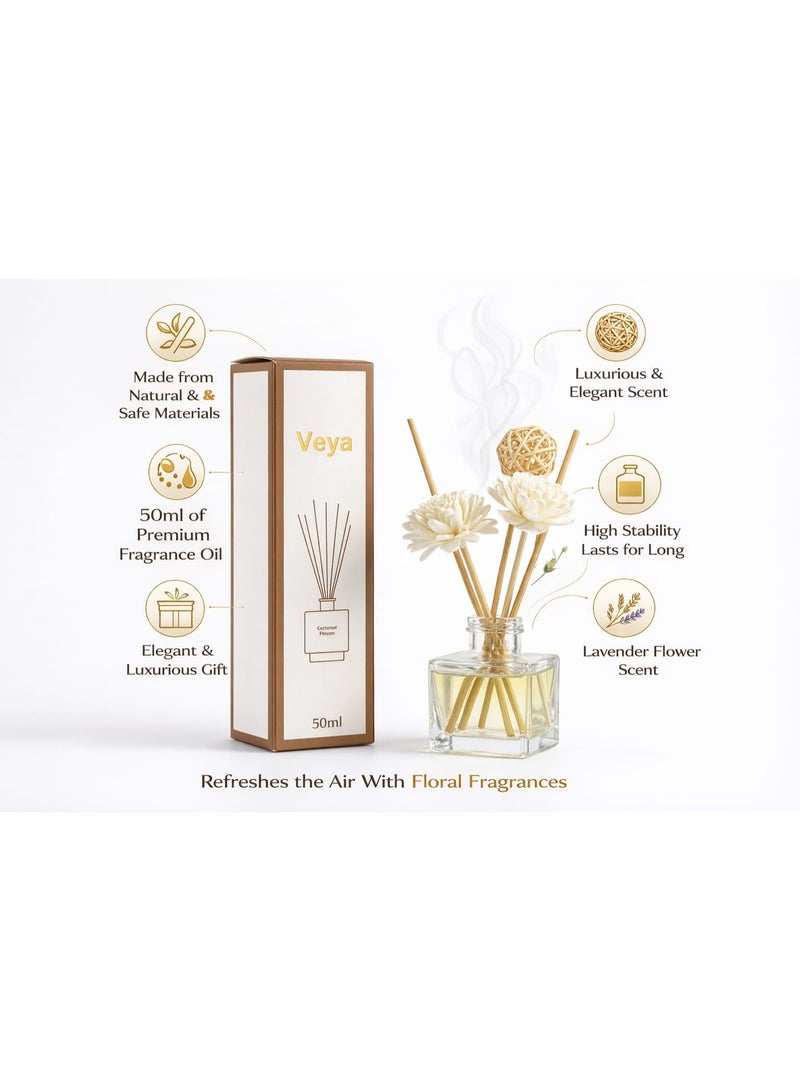 Veya Reed Diffuser – Gardenia Scent – 50ml - Image 3