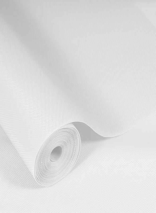 إيلاستبرو حصيرة/غطاء مانع للانزلاق قابل للغسل من مادة EVA الغذائية من ElastPro (50 سم × 5 م) باللون الأبيض الثلجي، مناسب للثلاجة، وبطانة الرفوف، والطاولة، وحصيرة أدراج المطبخ (نسيج ماسي، أبيض ثلجي) - Image 1