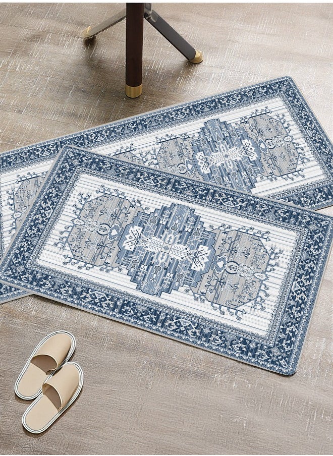 Generic 2 PCS Kitchen Floor Mats Rugs Set, Cushion Floor Carpet, Waterproof, Oil Resistant and Anti-Fatigue PU Standing Mat for Kitchen, Floor, Office, Sink, Laundry 45*75CM+45*120CM  - Image 2