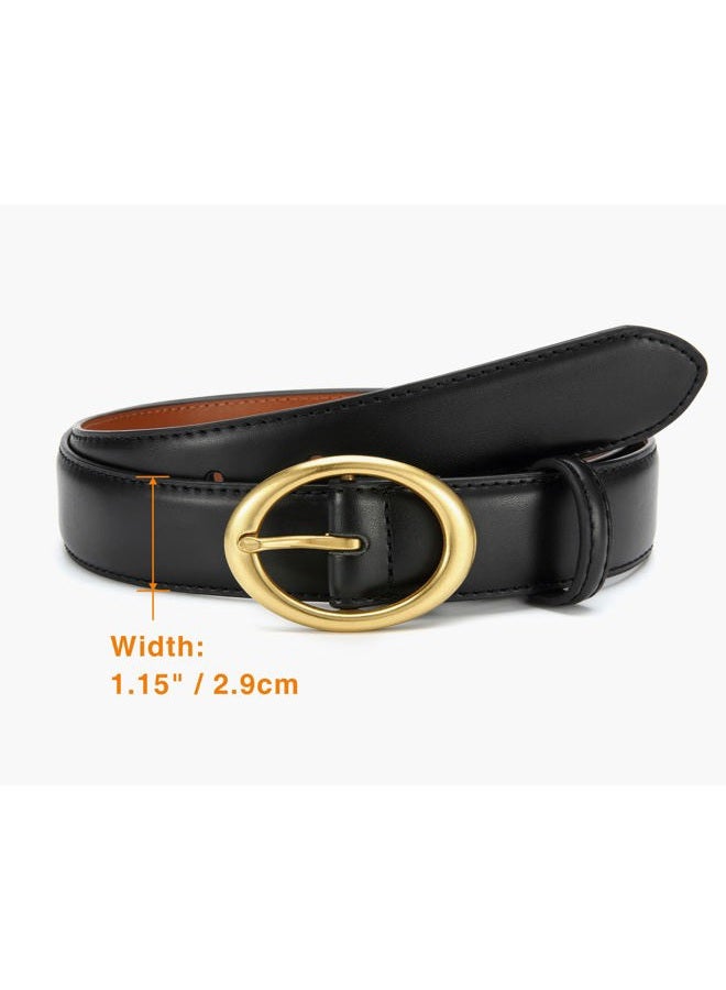 CHAOREN CR Womens Belt - Leather Belt Women Casual for Jeans Pants Dress - Belts with Gold Buckle for Women Fashion - Image 4