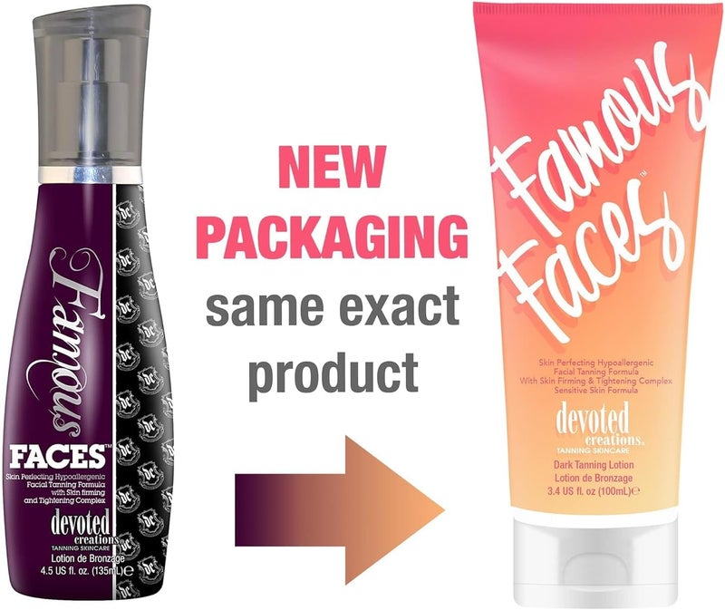 Devoted Creations Famous Faces Skin Perfecting Hypoallergenic Facial Tanning Lotion - 3.4 Fl. Oz. - Image 3