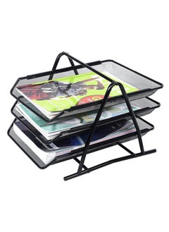 TIGER 3-Tier Metal Mesh File Organizer – Desk Tray for A4 Papers, Letters & Folders, Desktop Storage Solution for Office & Home UseEfficient 3-Tier Design – The 3-tier metal mesh file organizer offers ample storage space for A4 papers, letters, and folders, helping you keep your desk organized and clutter-free, whether in your home office or professional workspace.  - Image 3