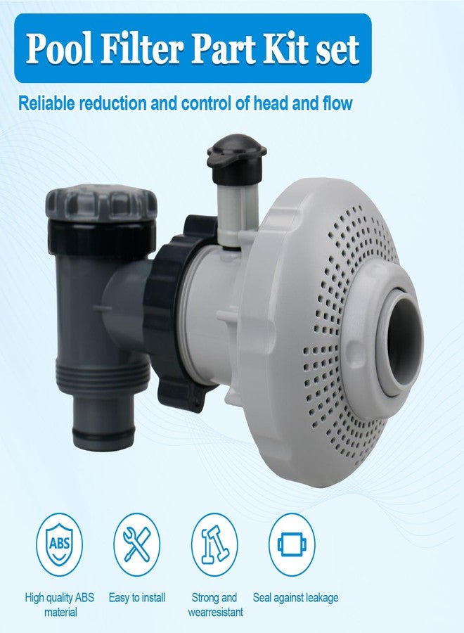 Rugam Plunger Valve for Intex Pools, Above-Ground Pool Filter Pump On/Off Plunger Valve Part with Strainer, Compatible with Intex, Coleman Frame Set & Ultra Frame Pools, Pool Drain Valve Replacement Parts - Image 5