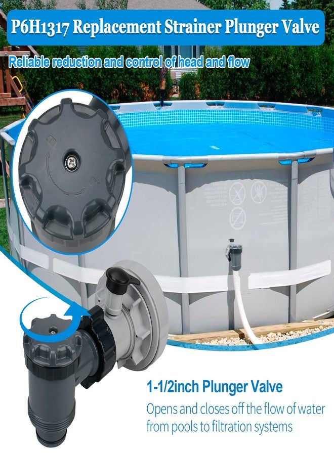 Rugam Plunger Valve for Intex Pools, Above-Ground Pool Filter Pump On/Off Plunger Valve Part with Strainer, Compatible with Intex, Coleman Frame Set & Ultra Frame Pools, Pool Drain Valve Replacement Parts - Image 3