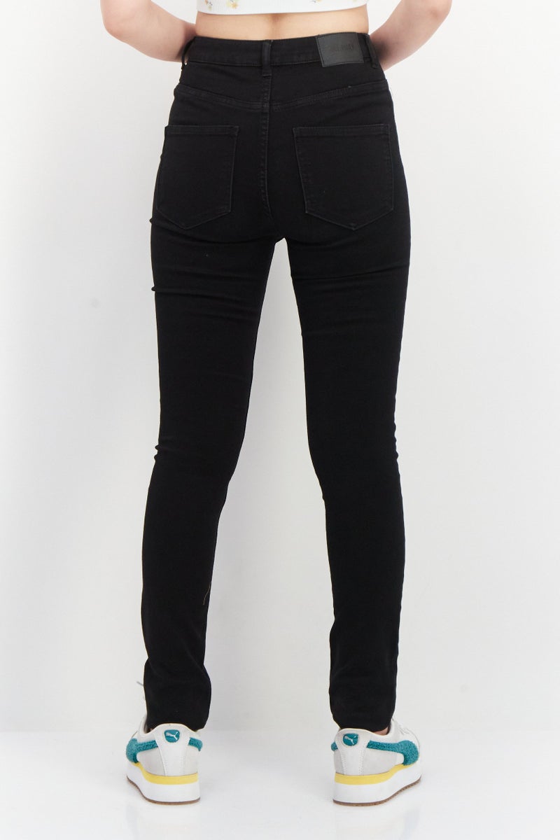 Weekday Women Skinny Fit Solid Stretchable Denim Jean, Black - Image 2