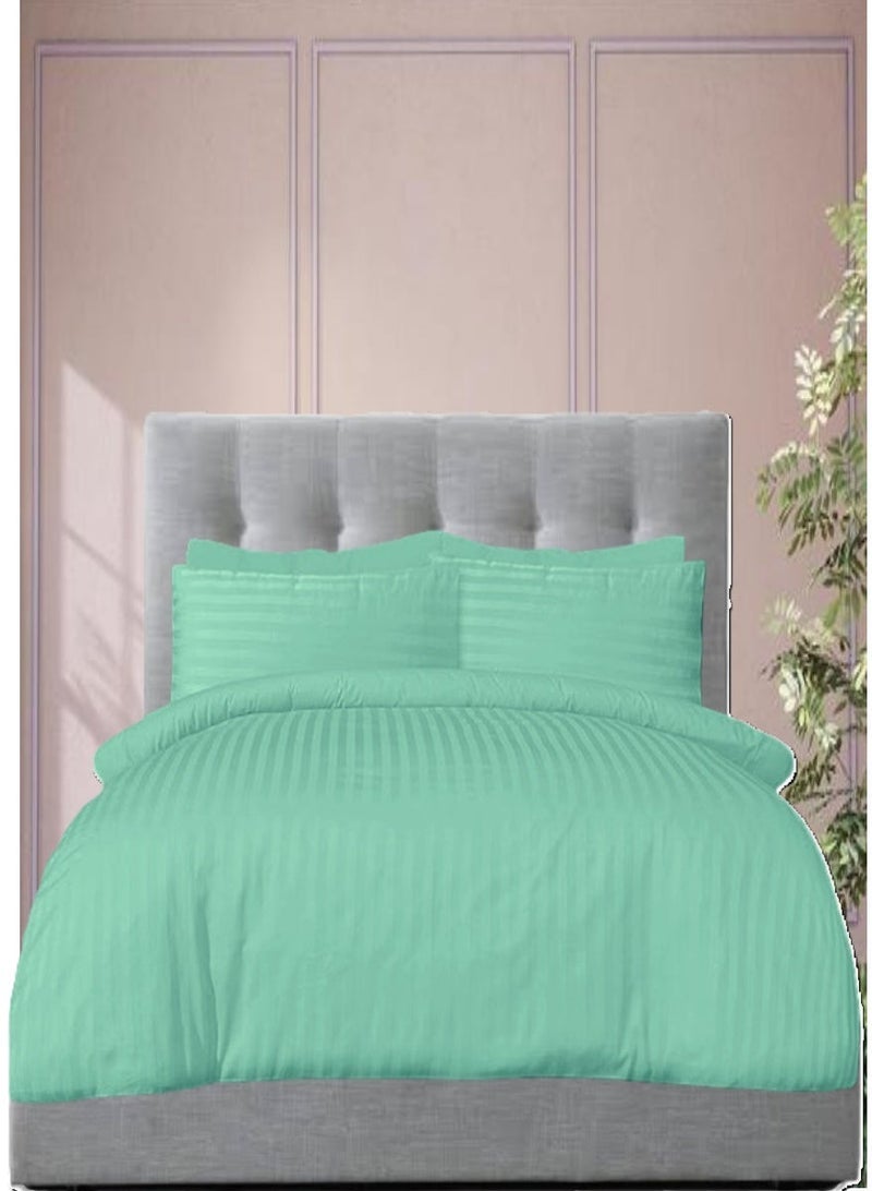 Blueberry طقم غطاء لحاف بحجم كينغ مكون من 6 قطع - يتضمن 1 غطاء لحاف (220x240 سم)، 1 ملاءة مطاطية (180x200+30 سم)، 4 أغطية وسائد - Image 1