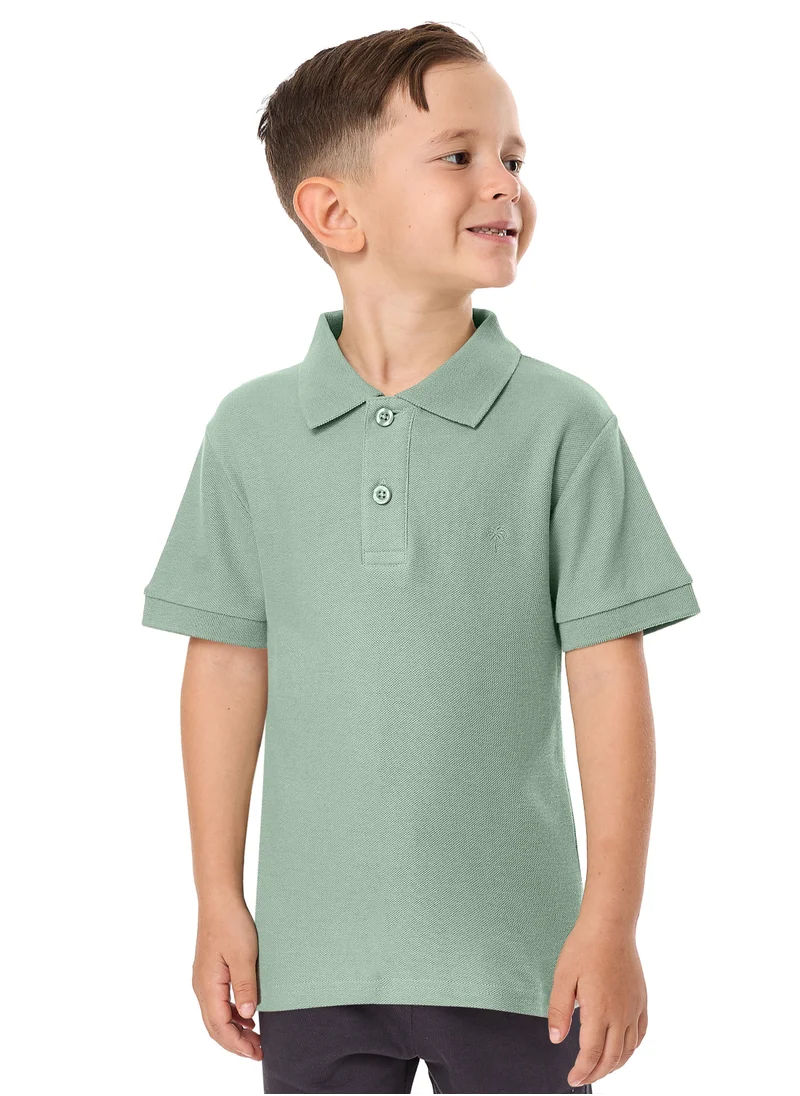 victor and jane Victor & Jane Junior Boys' Polo T-Shirt – Olive