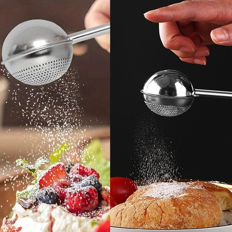 Jedrey Powdered sugar shaker duster, flour dispenser for bread baking, rice flour sifter, sourdough bread baking supplies, versatile flour duster for baking, ideal for powdered sugar and flour distribution - Image 4