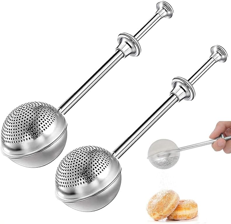Jedrey Powdered sugar shaker duster, flour dispenser for bread baking, rice flour sifter, sourdough bread baking supplies, versatile flour duster for baking, ideal for powdered sugar and flour distribution - Image 1