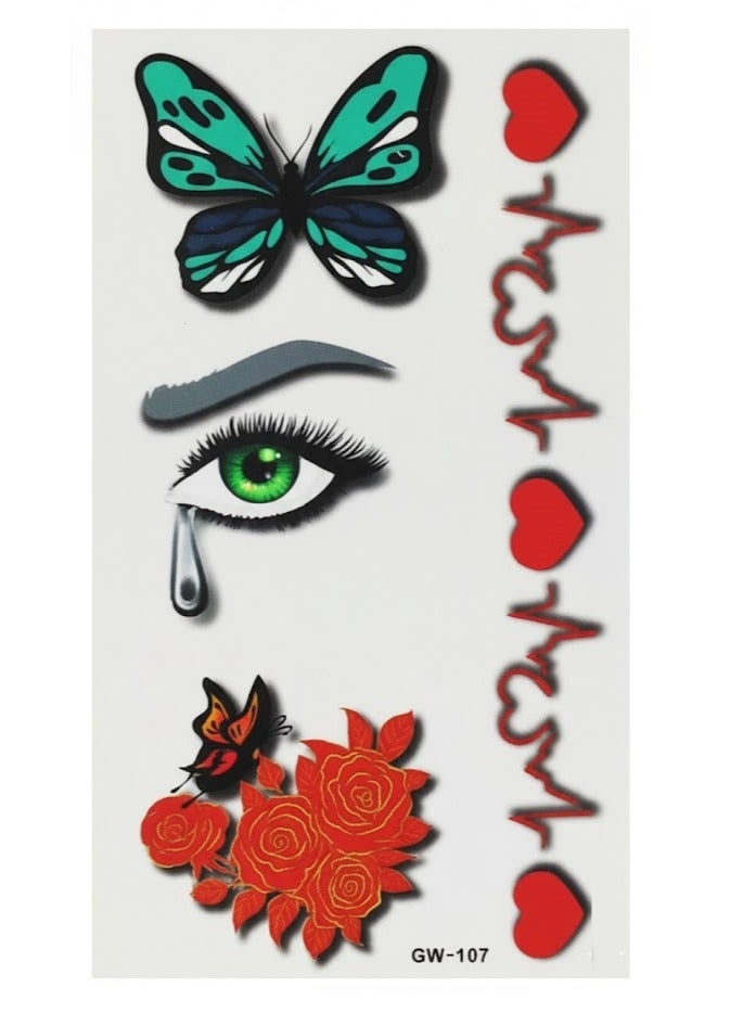 تاتؤ موقت اشكال مميزه ملونه جذابة للانتباه - Image 1