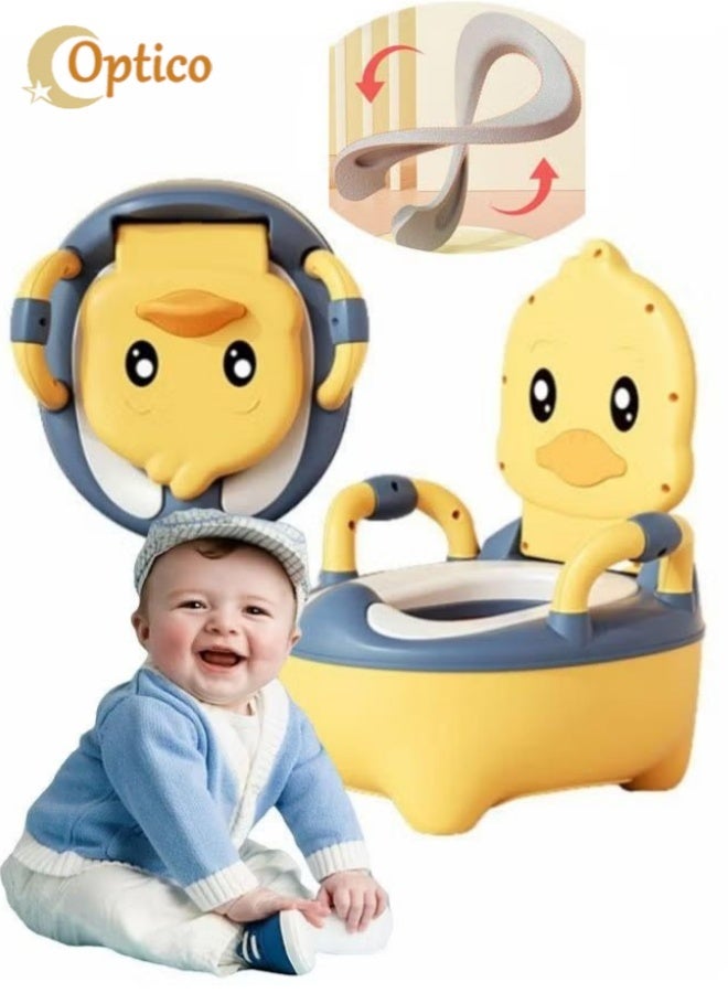 Optico Potty Training Seat Training Potty System Easy to Clean and Easy to Use Potty Training Seat Children's Training Toilet Chair with Cushion Removable Bedpan for Toddler Removable Potty Pot - Image 1