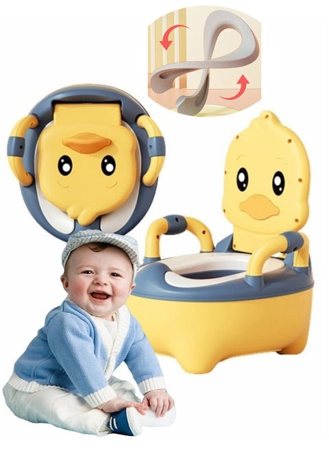 Potty Training Seat Training Potty System Easy to Clean and Easy to Use Potty Training Seat Children's Training Toilet Chair with Cushion Removable Bedpan for Toddler Removable Potty Pot