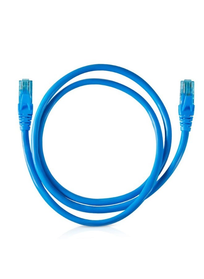 Generic Finished Network Cable Jumper Router Cat 6 Category 6 1 Meter Gigabit Network Cable RJ45 Computer High-speed Broadband Network Cable-Color:Category Six Blue-Line Length:1.5 M  - Image 1