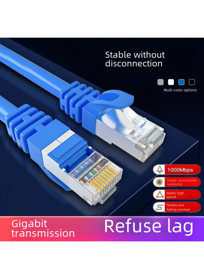 Generic Finished Network Cable Jumper Router Cat 6 Category 6 1 Meter Gigabit Network Cable RJ45 Computer High-speed Broadband Network Cable-Color:Category Six Blue-Line Length:1.5 M  - Image 3