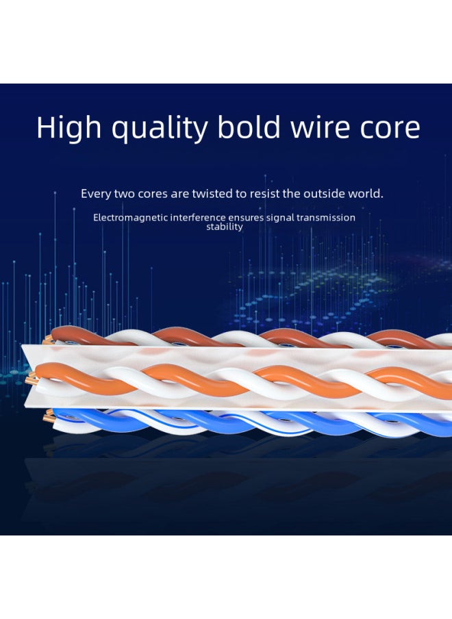 Generic Finished Network Cable Jumper Router Cat 6 Category 6 1 Meter Gigabit Network Cable RJ45 Computer High-speed Broadband Network Cable-Color:Category Six Blue-Line Length:1.5 M  - Image 5