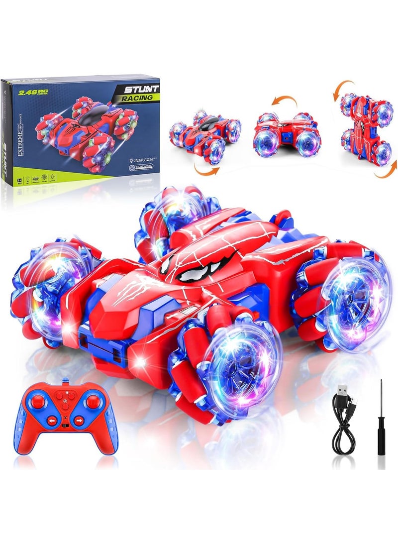 Spider RC Stunt Car, 2.4GHz 4WD Double-Sided Off-Road Vehicle with Headlights, Rechargeable - Image 5