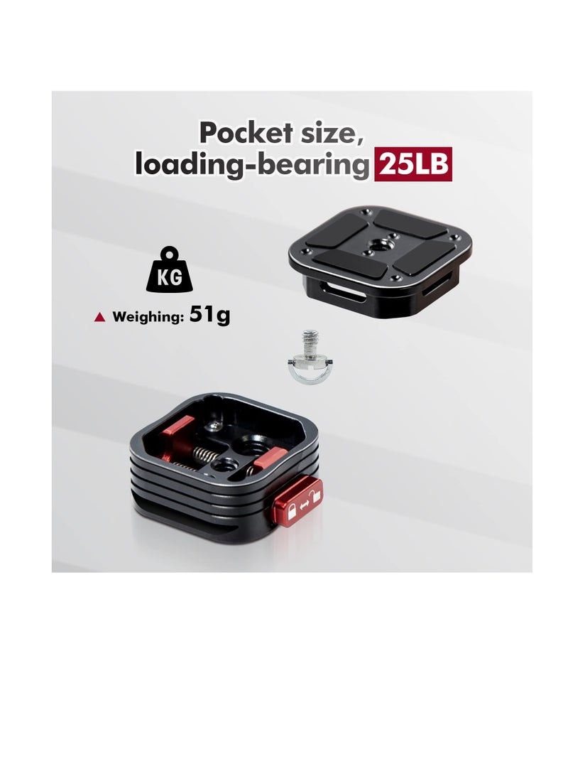 Excefore - Quick Release Plate, Quick Release System QR Plate with Arca Swiss Slot Universal 1/4" to 3/8" Screw, Perfect for Tripod/Monopod/Camcorders - Image 1