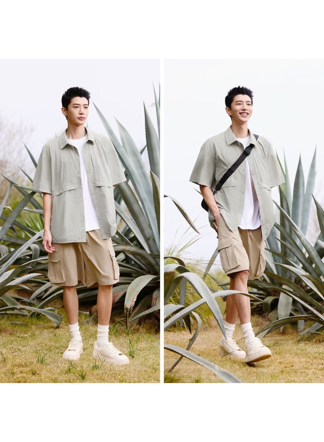 Semir Men's Short Sleeve Shirt Summer Sun Protection Cooling Outdoor Loose Fit Lapel Top 101325104107 - Image 4
