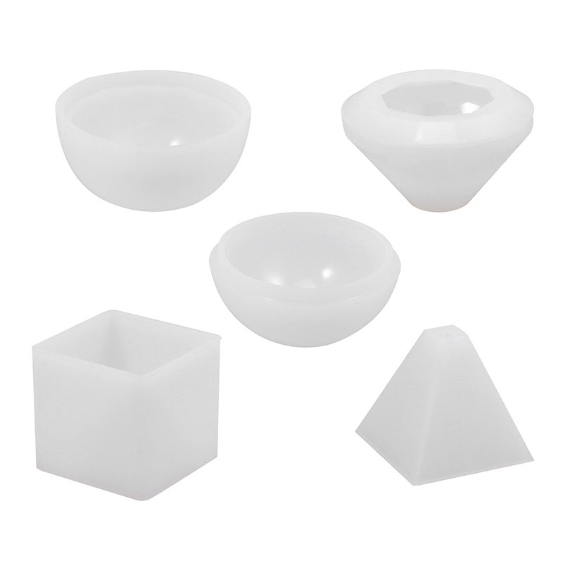 4pcs White DIY Epoxy Gel Mold Simple Silicone Epoxy Cake Decorating Tools Bakeware Cupcake Dessert Soap Moulds - Image 1