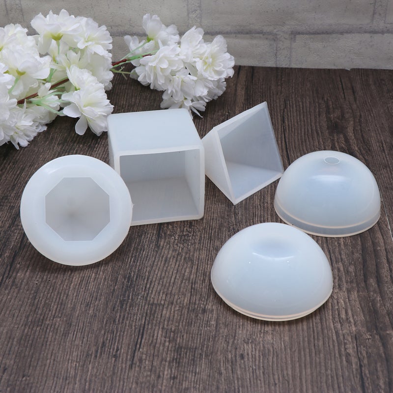 4pcs White DIY Epoxy Gel Mold Simple Silicone Epoxy Cake Decorating Tools Bakeware Cupcake Dessert Soap Moulds - Image 5