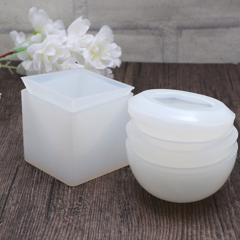 4pcs White DIY Epoxy Gel Mold Simple Silicone Epoxy Cake Decorating Tools Bakeware Cupcake Dessert Soap Moulds - Image 3