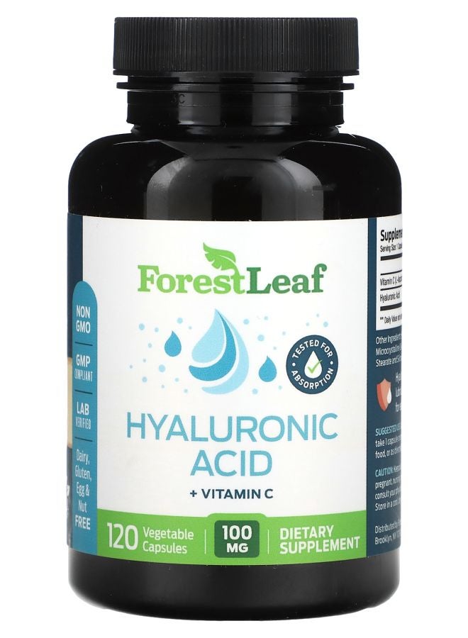 ForestLeaf Hyaluronic Acid 100 mg 120 Vegetable Capsules - Image 1