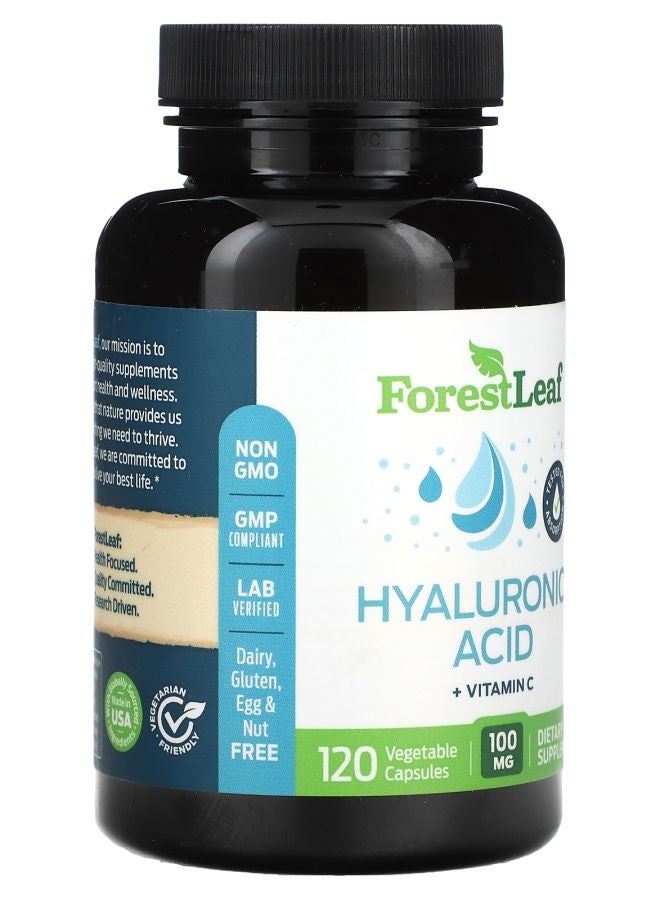ForestLeaf Hyaluronic Acid 100 mg 120 Vegetable Capsules - Image 2