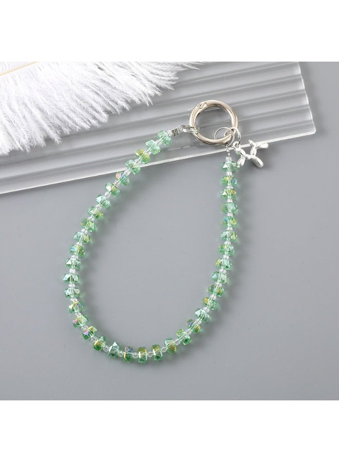 NIBEMINENT Beaded Phone Lanyard, Anti Lost Removable Wrist Strap,Colorful Tear Drop Necklace Bracelet Pendant, Phone Keychain Lanyard,K2968/Gray Color