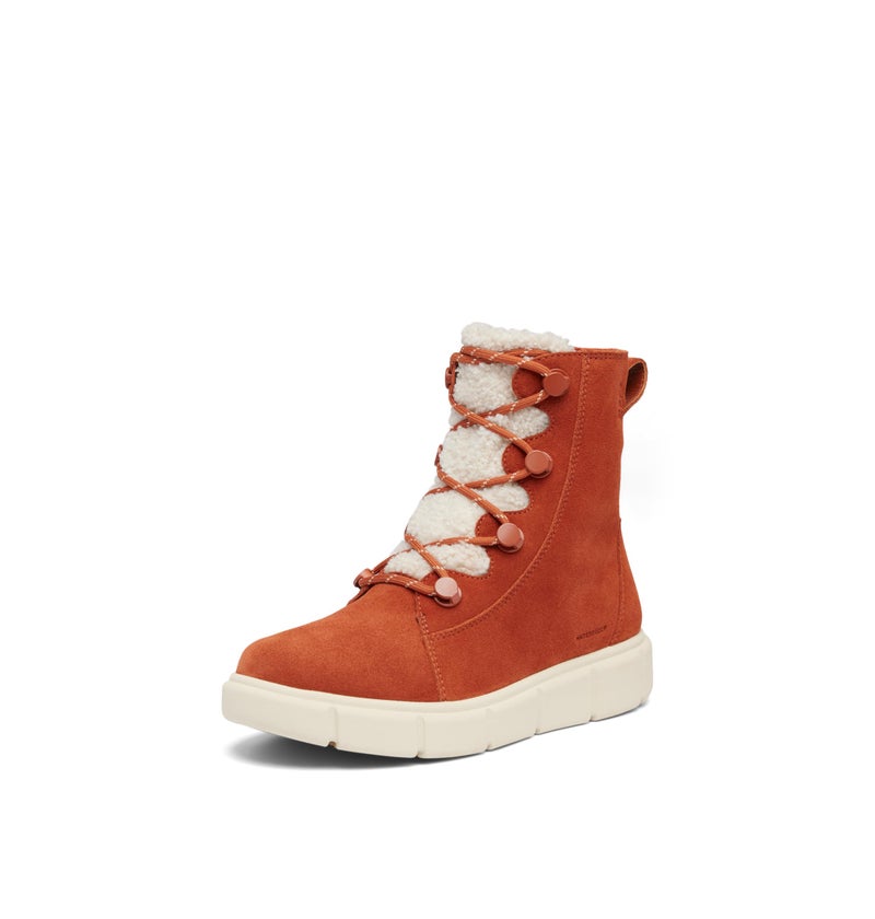 SOREL Women's Explorer lll Joan Cozy Waterproof Boot - Sanguine, Natural - 9 - Image 1
