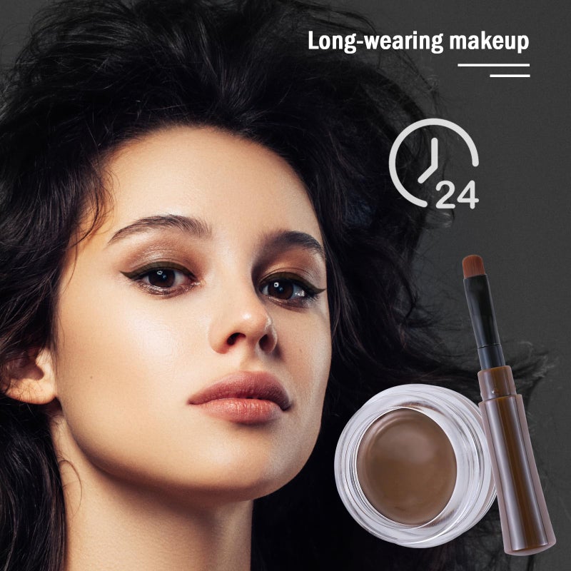 Boobeen Eyeliner Waterproof Gel Eyeliner Smudge-proof Eye Liner Gel Makeup High Pigment Eye Makeup Set Easy to Apply Long-lasting For All Day (Dark Brown) - Image 3
