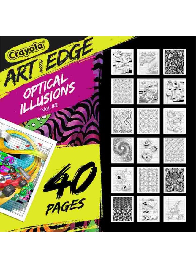 Crayola - Art With Edge, Optical Illusions Coloring Pages (40 Pages) - Image 1