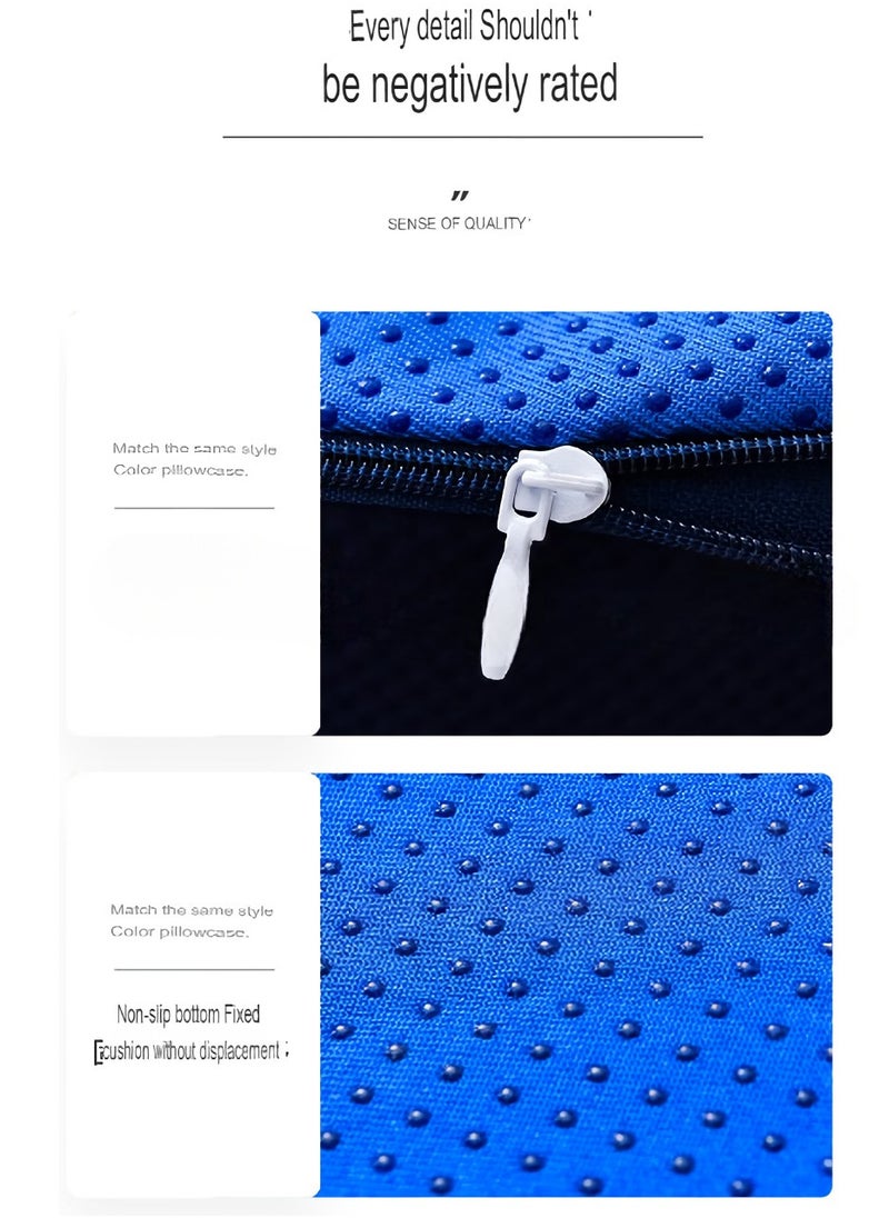 AROAQ - Seat Cushion, Orthopedic Chair Pad Pain Relief Memory Foam Cushion,  Ergonomic U Shape Design Non-slip Cooling Gel Pad Seat Cushion, For Back Pain Relief, Tailbone Support,(Breathable Sapphire Blue) - Image 1