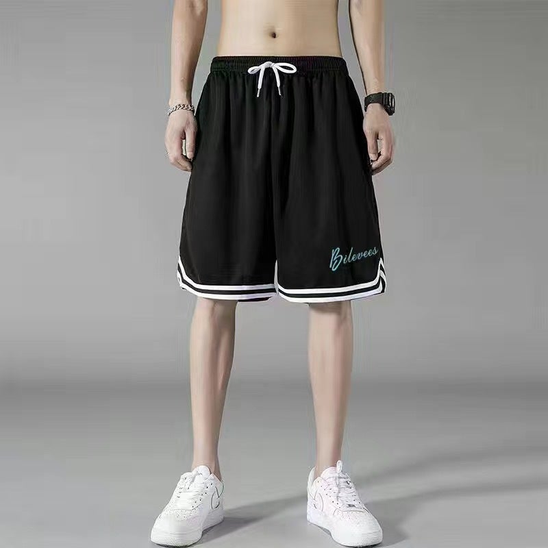 Shorts Mens Summer Handsome Mens Home Shorts Sports Pants Mens Running Big Pants Mens Home Fat Men C10 black 