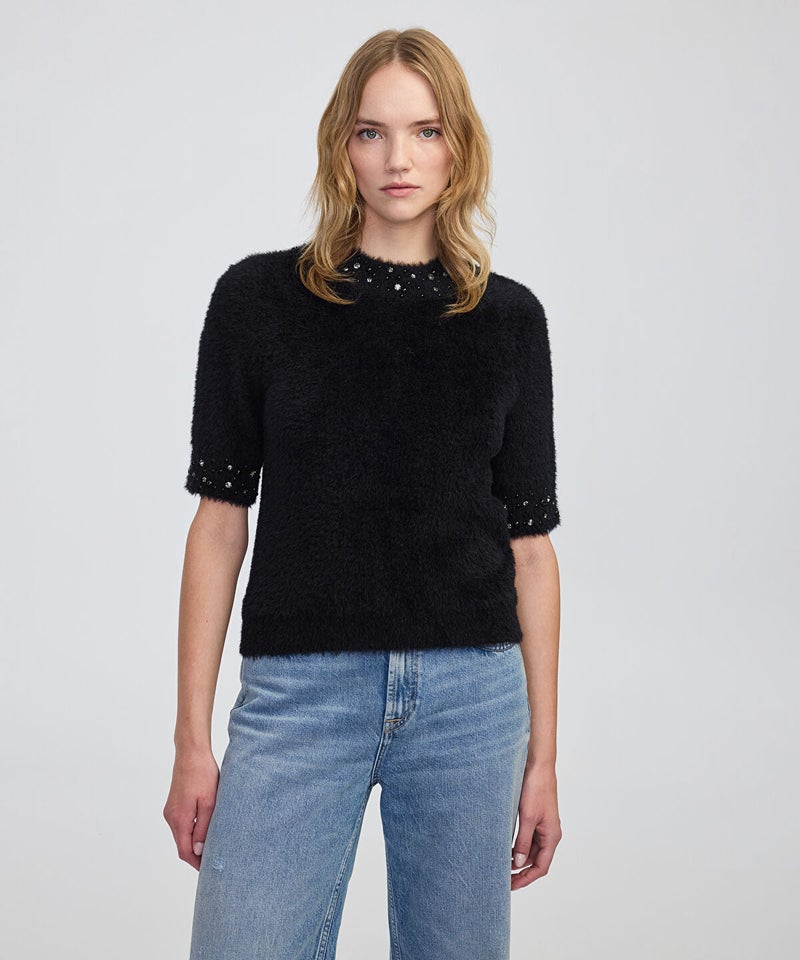 Ipekyol Embellished Soft Knit Top - Image 1