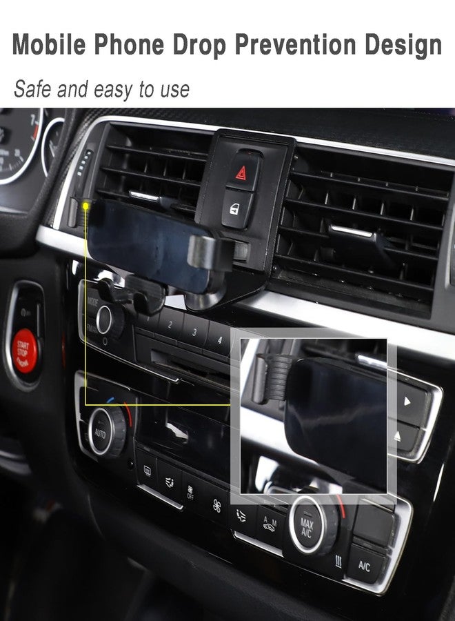حامل هاتف محمول دوار 360 درجة من LLKUANG لسيارات BMW الفئة الثالثة والرابعة M3 M4 F30 F31 F32 F33 F34 F36 F80 F82 F83، أسود (مغناطيسي) (أسود - النمط B) - Image 4
