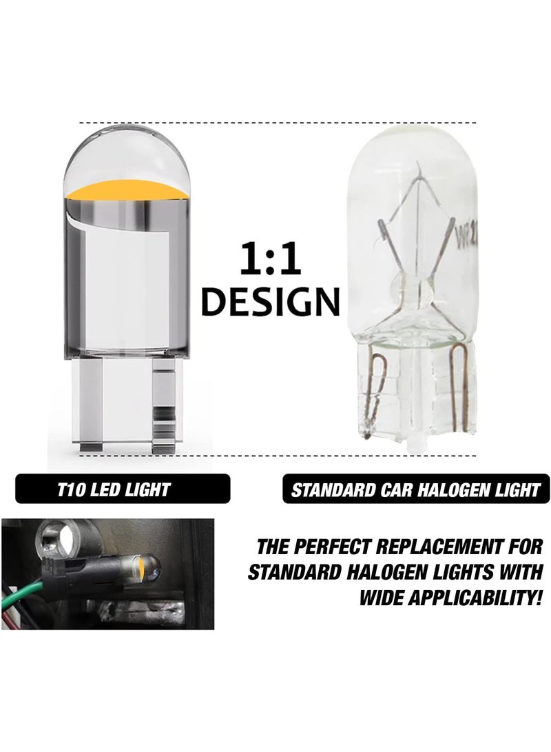 T10 W5W LED Bulbs (2 Pcs) - Ultra Bright White Interior & Exterior Car Lights | 1W Energy Saving Replacement for License Plate, Dome, Map, & Parking Lights - Image 5