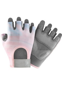 CMGTYYD CMGTYYD Half Finger Sports Gloves, Women Gym Training Gloves, Cycling Gloves Workout Gloves, Breathable Non-slip Wear-resistant Shock-absorbing Gloves for Pull Up, Weightlifting & Fitness(M)  - Image 1