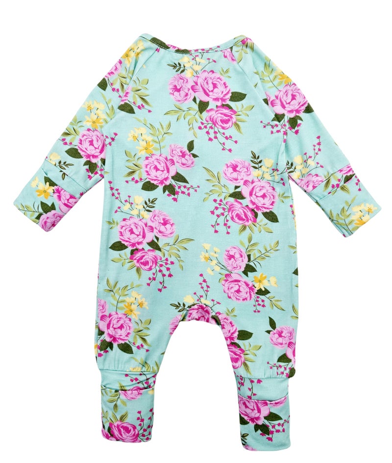 Bow Dream Baby Girl Clothing Footies Bamboo Rayon Baby Girl Clothes Baby Romper Jumpsuit Newborn-24 Months Pink Flower Cherry 12-18 Months - Image 4