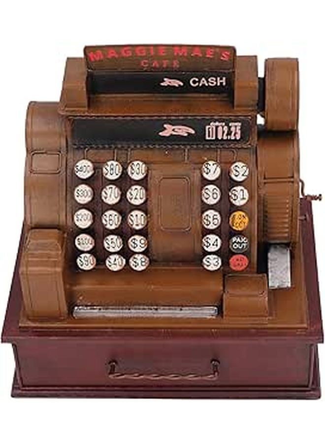Vintage Iron Cash Register Model Decorative Ornament For Office Home Stress Relief - Image 1